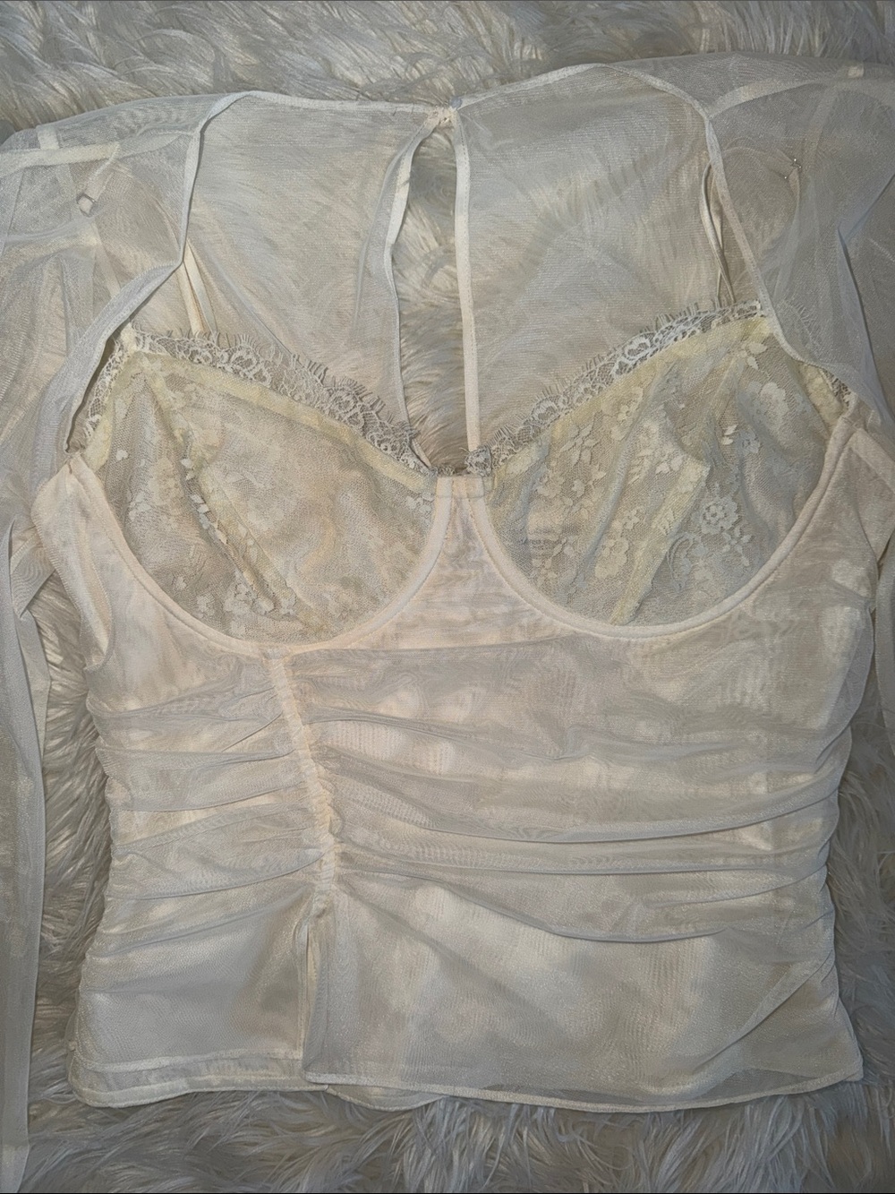 MISTRESS ROCKS Cream Underwired Top - Picture 8 of 16